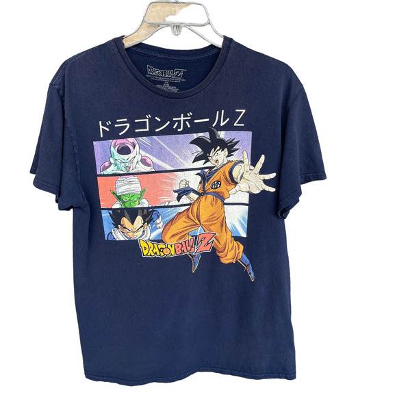 Dragonball Z Anime Navy Goku Graphic T-shirt Size M - Picture 1 of 4
